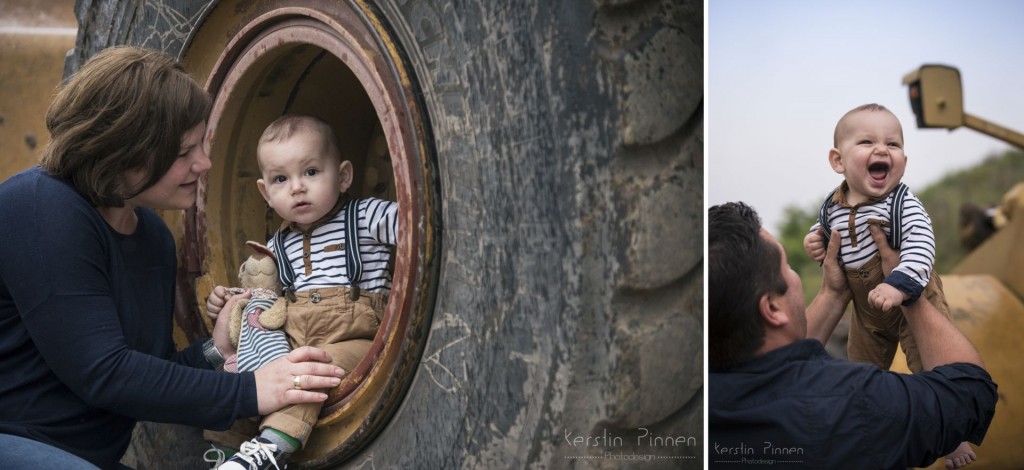 Geburtstags-Shooting mit Baumaschinen