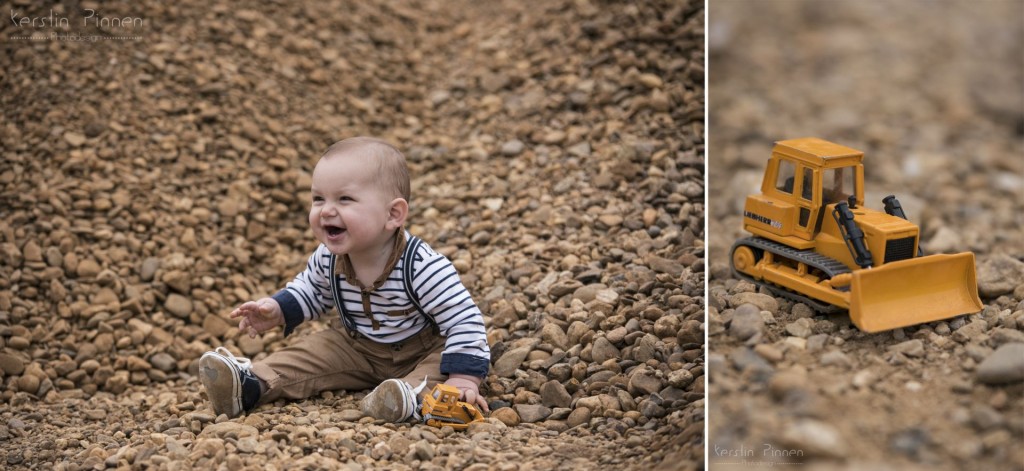 Geburtstags-Shooting mit Baumaschinen